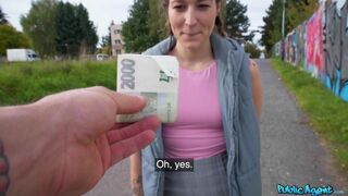 Naughty euro hottie becomes a wild whore after she sees the cash - Mina K