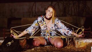 Tied up babe gets manhandled & nipples hurt