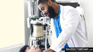 Patient Romeo Rivers gets a protein shot from doc Shadow to solve his assfucking lu