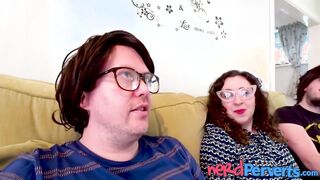 UK thick girl in reality porn convinced to have threesome