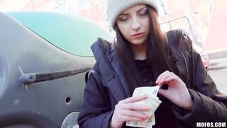 Rebecca gets her smooth snatch smashed between classes