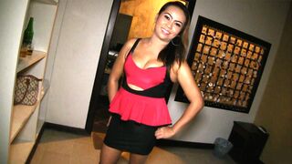 Mature amateur BBW Thai female sex in POV with a white customer