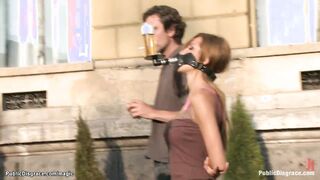 Big Breasted blond Romanian babe public banged