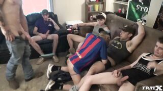 Big cock gay gangbang