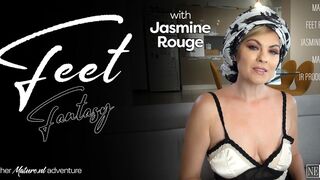 Sexy MILF Jasmine Rouge shows her satisfying feet