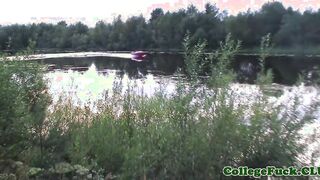 Teen Girls Get Their Tight Little Cunts Ripped In This Outdoor Groupsex