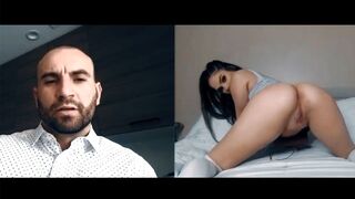 Step Daddy makes teen stepdaughter masturbate & spank herself
