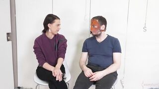 Petite butt ravaged hottie worships masters feet