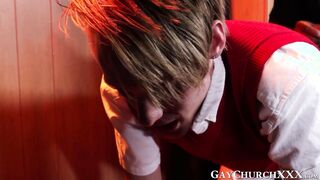 Matthew Steel receives special punishment from Father Aaron Trainer