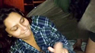 Big Boobed MILF Teaching Teen How To Pleasure A Large Boner