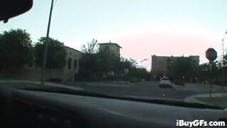 Horny dick sucking teen gives head in POV