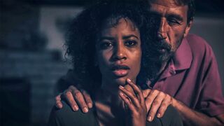 Ebony MILF model seduces photographer & squirts on his huge cock