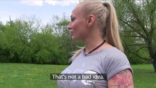 Big Boobed Glamour Model's Outdoor Fuck