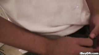 Dirty dick slut dines on cock