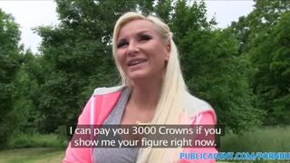 Titty Blonde Screwed Outdoors