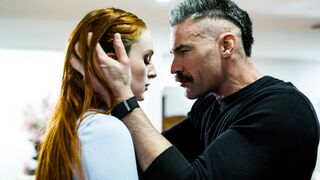 Guy seduces his stepsons redhead teen Girlfriend