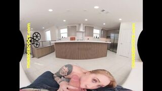Taylor Rae Rides Neighbor's Big Bully Shaft