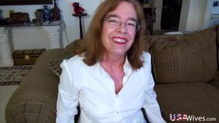 Bushy Old Woman Pusssy Pleasured with Toy