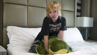 Lusty Alexa Crush Grinds Her Muff Against Soft Plushy Toy