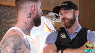 TRAILERTRASHBOYS Officer Brogan Grunts From Troy Daniels Heavy Prick