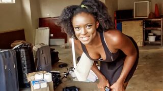 This CHARMING EBONY real estate agent left dripping