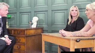 Step Mom Charlie Rae & Gigi Patsy suck principals shaft in threeway
