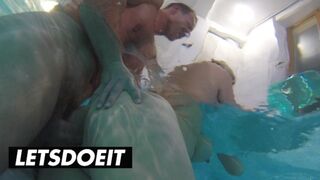 Rough Pool Sex with Big Titted Step Mom - LETSDOEIT