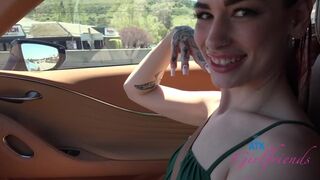 BTS on a date with amateur babe Delilah Day rubbing prick & playing before heading home