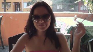 CZECH AMATEURS - BIG BOOBED BRUNETTE HUNGRY FOR A PRICK