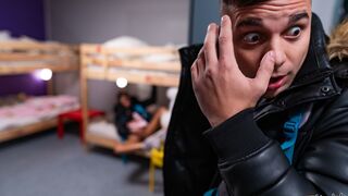 Always horny hostel roomie finally takes on a cock - Capri Lmonde