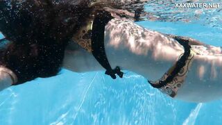 Euro Beautiful Babe Skinny & Adorable Adventure & Alluring Poolside Showcase