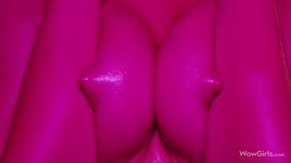 WOWGIRLS Absolutely mesmerizing Ukrainian model Alissa Foxy oiling her tits & nipples while dancing